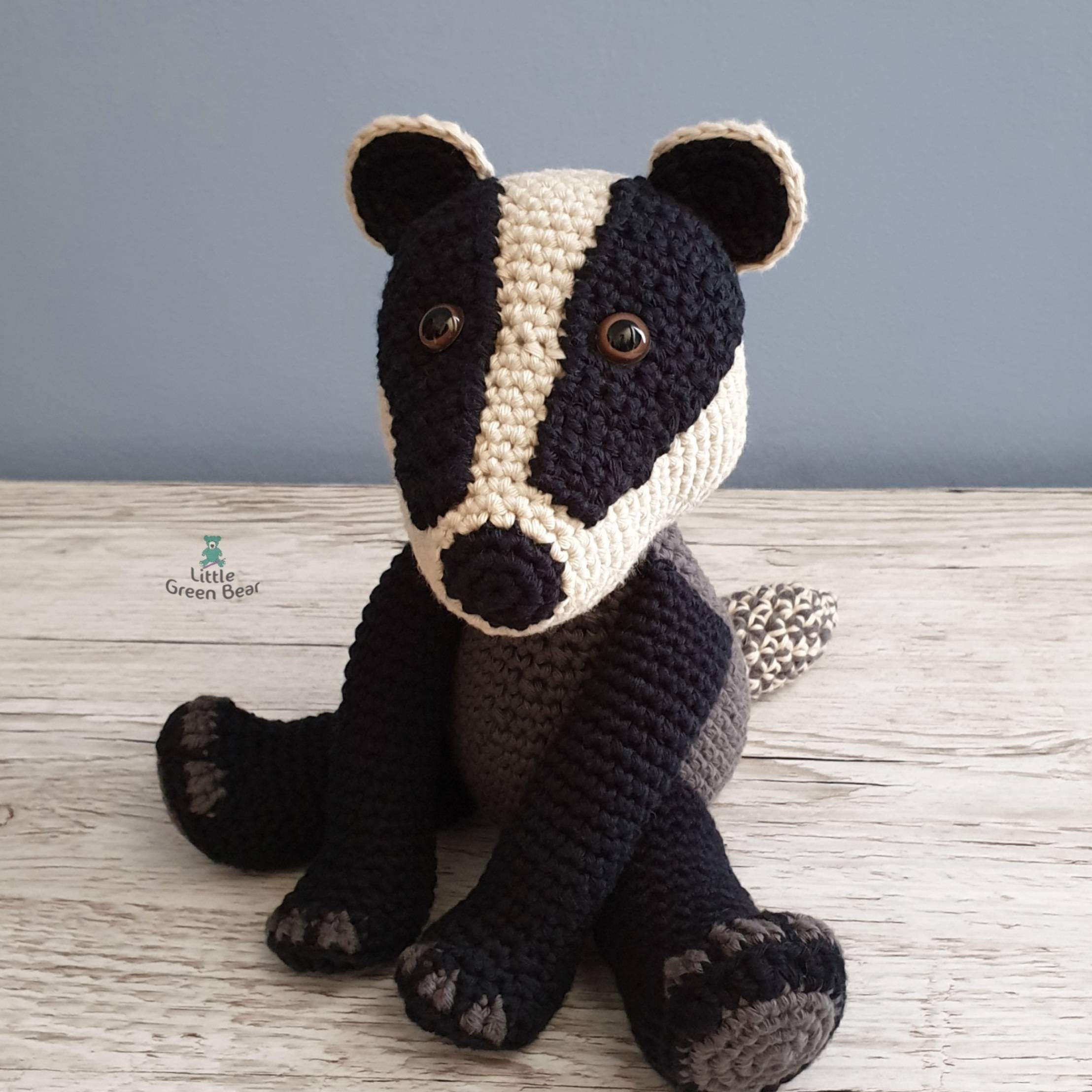 PDF Badger Crochet Pattern Barrold the Badger Crochet Etsy