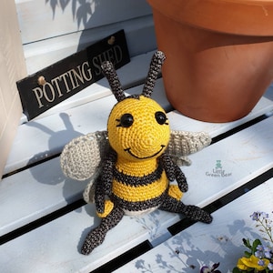 Bumblebee Crochet Pattern - Becky the Bumblebee Pattern - PDF in US and UK Terms - Bee Toy Crochet Pattern