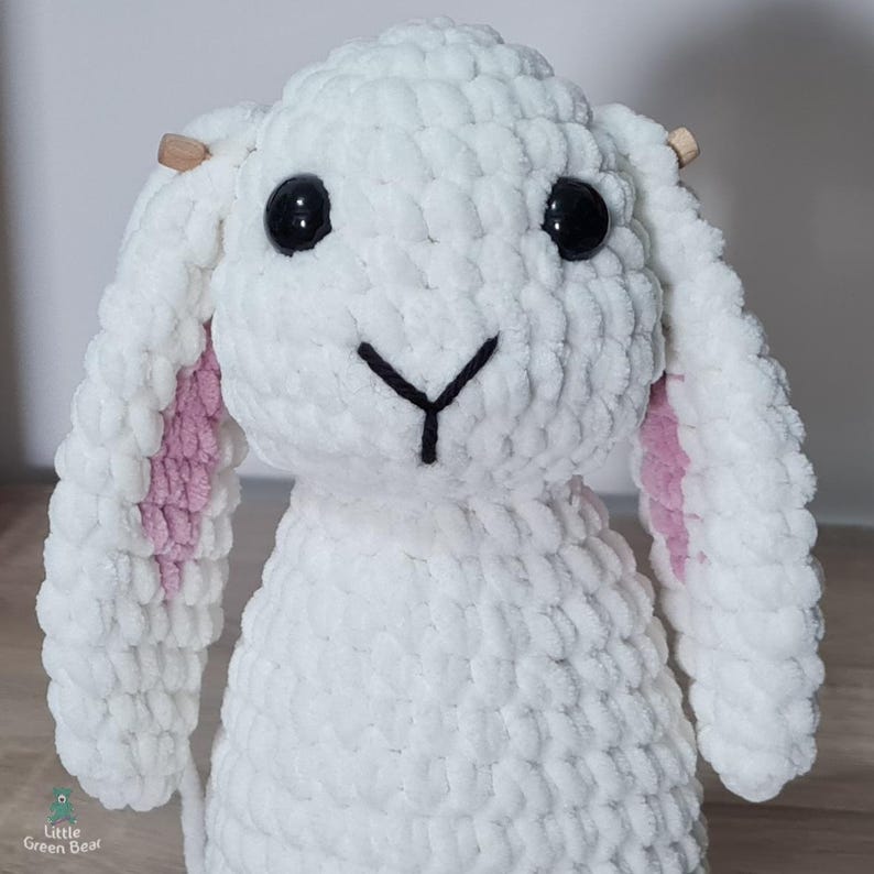 Beryl the Bunny Crochet Pattern (PDF in US and UK Terms) Plush Rabbit ...