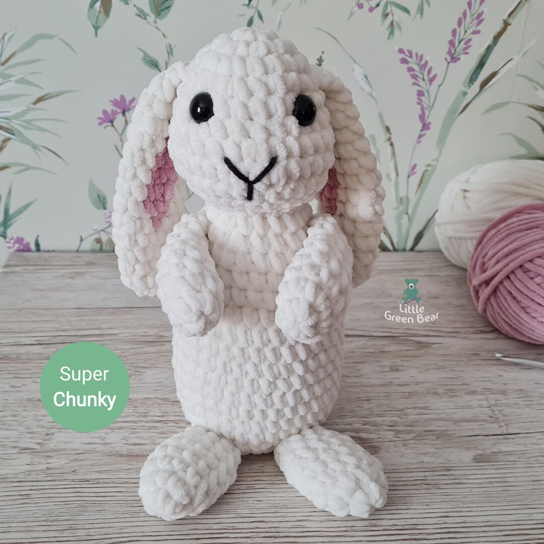 Beryl the Bunny Crochet Pattern (PDF in US and UK Terms) Plush Rabbit ...