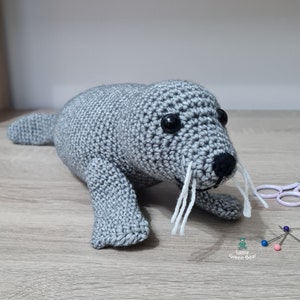 Sandy the Seal Crochet Pattern, Sea Creatures Amigurumi (PDF in US & UK Terms)