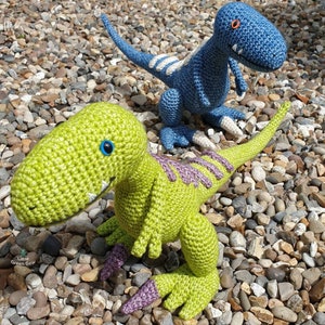 Raptor Crochet Pattern - Ronnie the Raptor Pattern - PDF in US and UK Terms - Dinosaur Toy Crochet Pattern