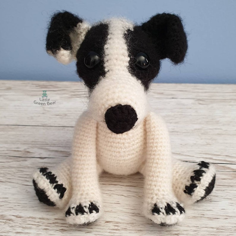 Rough Haired Jack Russell Crochet Pattern Reggie the Rough Haired Jack Russell Pattern PDF in US and UK Terms Dog Toy Crochet Pattern image 2