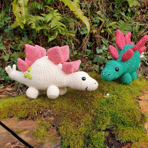 PDF Stegosaurus Crochet Pattern  Stan the Stegosaurus Crochet