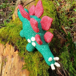 Stegosaurus Crochet Pattern Stan the Stegosaurus Pattern PDF in US and UK Terms Dinosaur Toy Crochet Pattern image 4