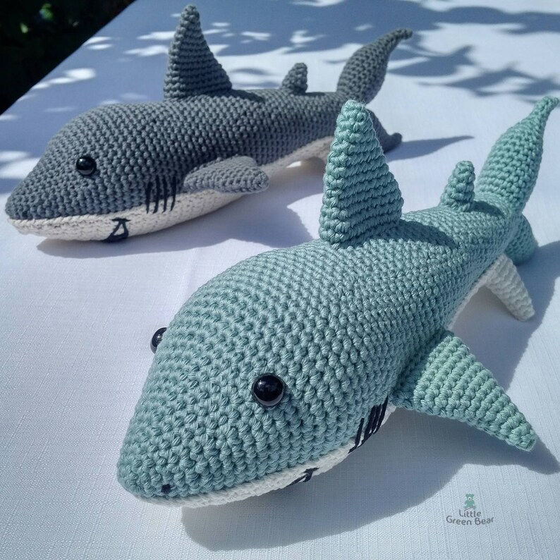 PDF Shark Crochet Pattern,  Shane the Shark Crochet Pattern, Shark Amigurumi Pattern, Shark Crochet Toy Pattern (English) 
