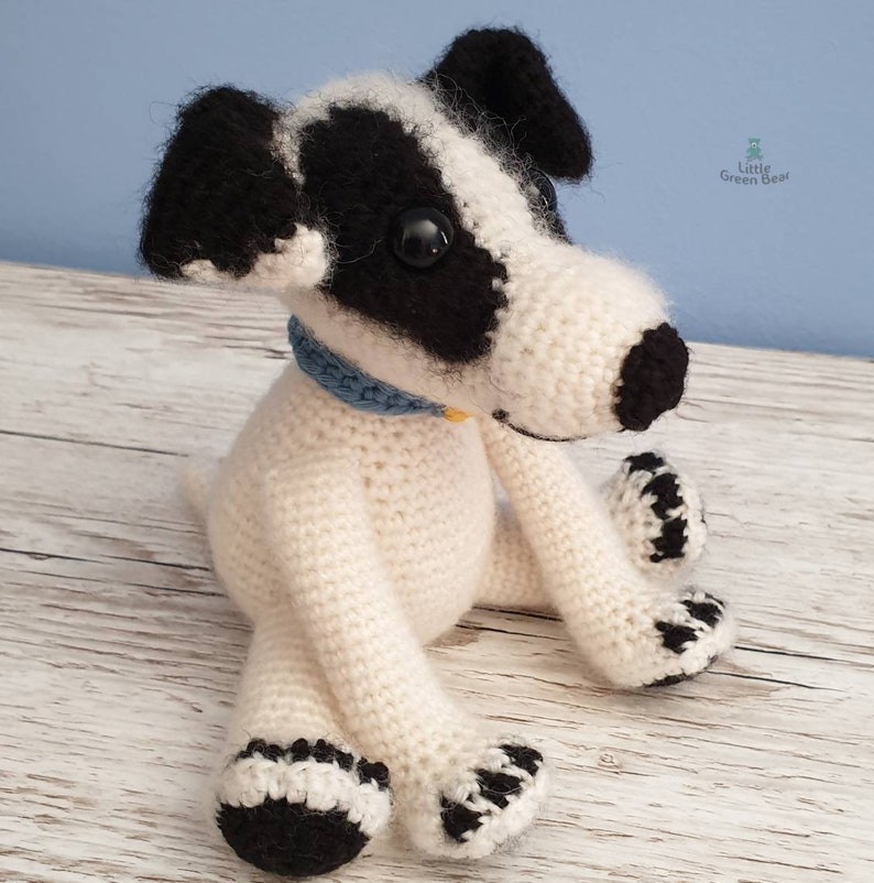 Rough Haired Jack Russell Crochet Pattern Reggie the Rough Haired Jack Russell Pattern PDF in US and UK Terms Dog Toy Crochet Pattern image 4