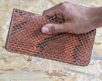 python lange portemonnaie,schlange lange geldbörse,leder lange geldbörse,handgemacht geldbörse,leder geldbörse,echt pyhton leder