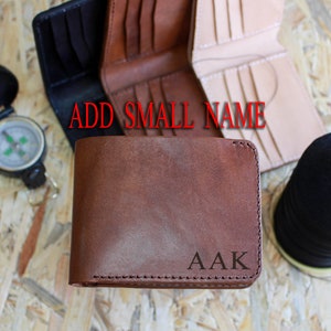 billetera de cuero genuino, billetera para hombre, billeteras de cuero bifold, billetera de cuero, regalo para él, billetera marrón, billetera negra, billetera de cuero natural