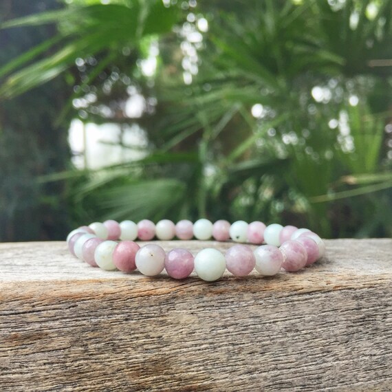 Grey Pink Bracelet Statement jewelry Natural Gemstone set Jasper earrings Purple pink quartz bracelet Christmas gift box for mom