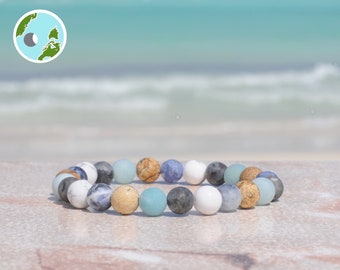 Time Traveller Bracelet, 6mm Matte Gemstone Beaded Bracelet, Travel Bracelet,Semi Precious,Unisex Bracelet,Crystal Bracelet,Stretch Bracelet