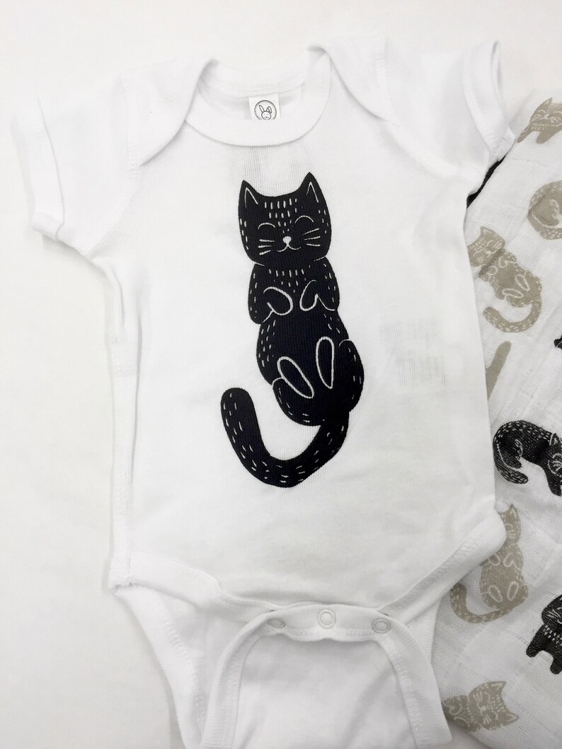 Cat Baby Onesie Cat Swaddle Blanket Set NEWBORN Etsy