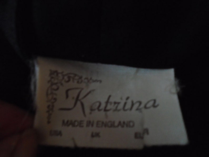 Vintage 80/'s Black Dress Coat by Katrina Size UK 12 14