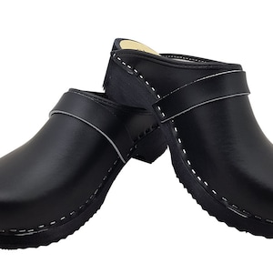 Original Schwedenclogs von MB Clogs Gr 34 bis 47 Schwarz Clogs aus Holz Klotschen Holz Pantoletten Herren Damen Holzschuhe Bild 8