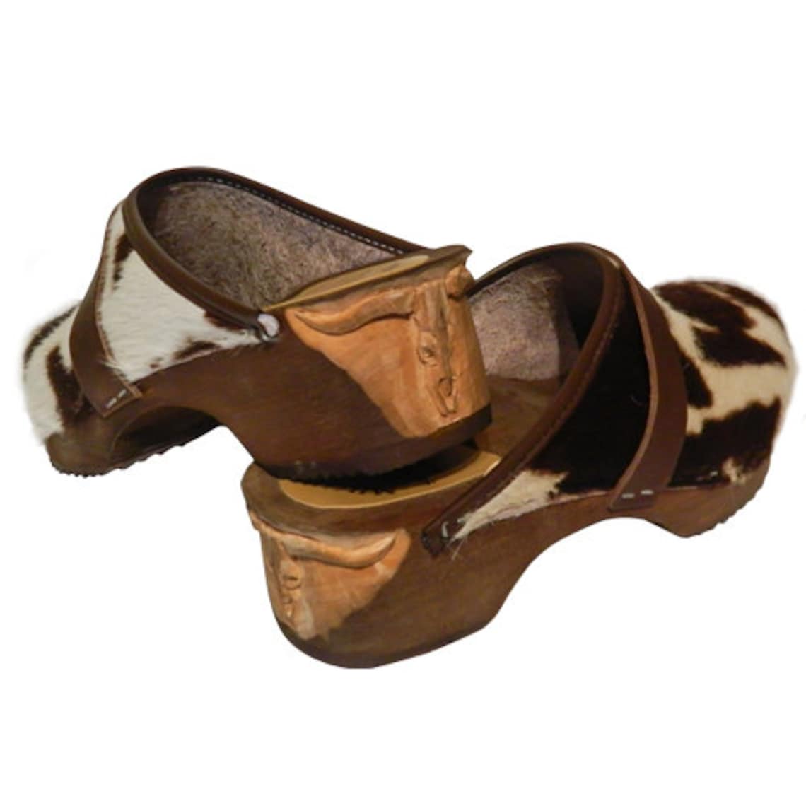 cowhide clogs