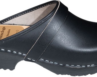 MB Clogs, Original Swedish Clogs Men's Clogs with Black Rubber Sole