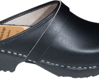 MB Clogs, sabots suédois originaux sabots pour hommes avec semelle en caoutchouc noir