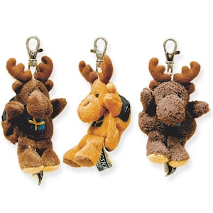 Brown moose keychain