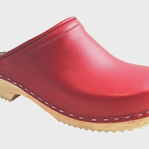 Tamancos MB, tamancos femininos, tamancos masculinos, tamancos padrão acolchoados vermelhos