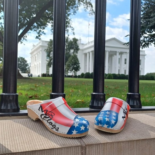 Schwedenclogs mit USA Airbrush