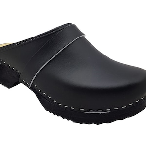 Original Schwedenclogs von MB Clogs Gr 34 bis 47 Schwarz Clogs aus Holz Klotschen Holz Pantoletten Herren Damen Holzschuhe Bild 2