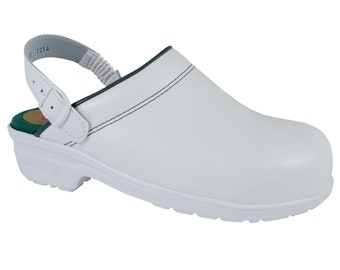 MB Clogs, Original Swedish clogs MB Clogs safety clogs with white steel toe cap