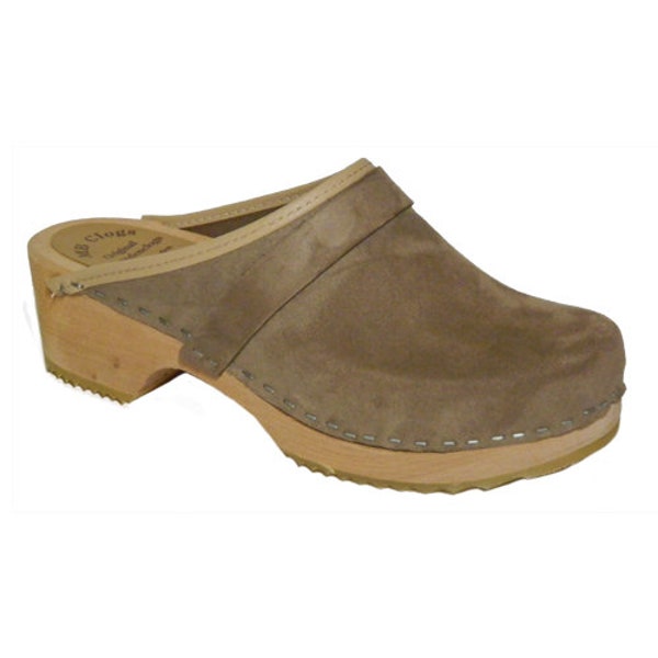 MB Clogs, Nubuklederclogs beige/grau