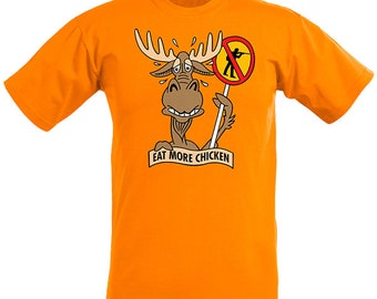 T-Shirt orange moose warns