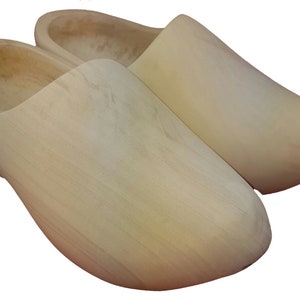 Tamancos de madeira holandeses originais naturais