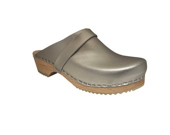 MB clogs, women's clogs, standard clogs silver