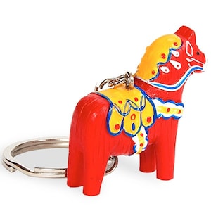 Dala horse keychain