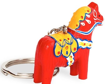 Dala horse keychain