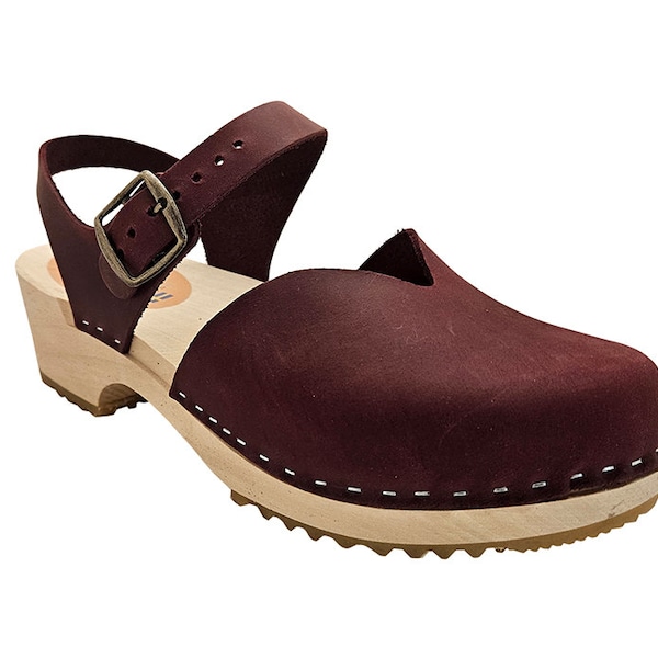 MB Clogs, Damenclogs, Sandalette in bordeaux