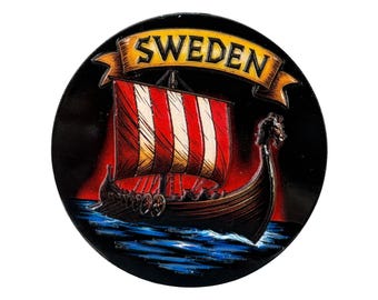 Swedish Viking ship refrigerator magnet