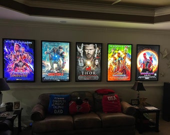 20-PACK Glowbox "World Famous" LED Light Box Poster Frames