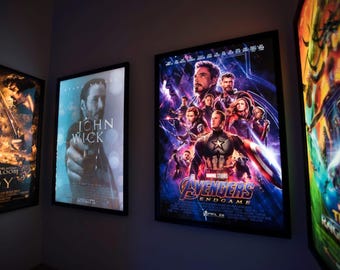 2-PACK 24x36 Glowbox "World Famous" LED Poster Frames - Made in the USA