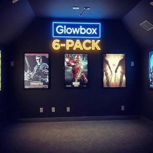 6-Pack Glowbox "World Famous" LED Poster Frames | Custom Made in the USA | Small Family Business