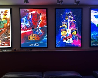4-Pack Custom LED Light Box Poster Frames - Made in the USA