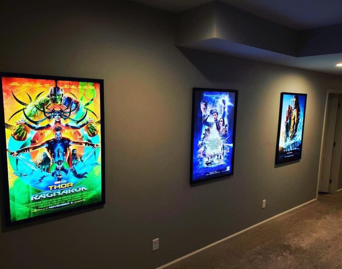 2PACK Custom LED Light Box Poster Frames Glowbox LLC Etsy