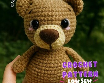 Teddy Bear Crotched Pattern PDF Amigurumi Plush Digital