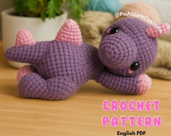 Dinosaur Amigurumi Plush Crochet Pattern PDF