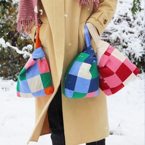 Patchwork duffel bag