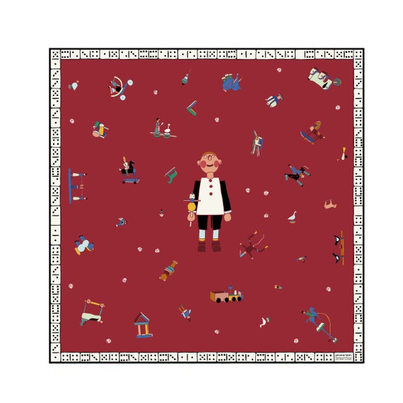 Silk twill square -90cm -Winter Toys-