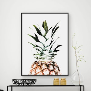 Sale!!! Pineapple Print, Printable Pineapple,  Kitchen Decor, Tropical Print, Pineapple Poster, Wall Art, Watercolor Pineapple