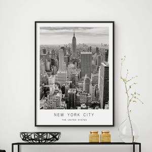 New York City Print, Foto de Nueva York, New York Poster NYC Print, NYC Photo, Empire State Building Wall Art, Home Decor, Gran Póster
