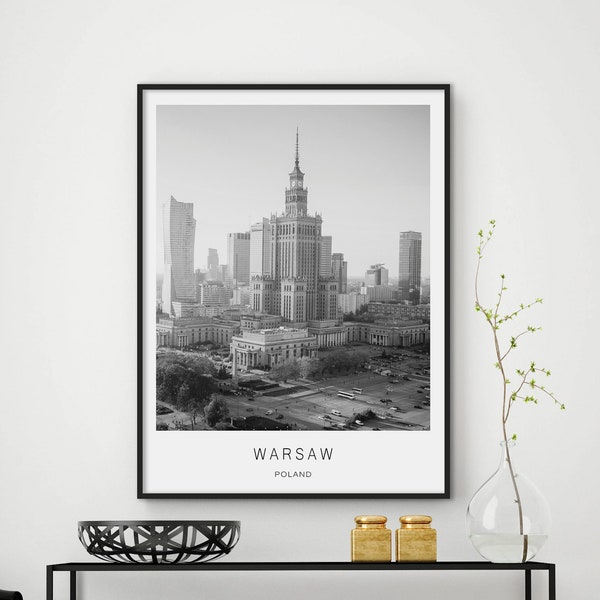 Warsaw Poland, Warsaw poster, Warsaw travel poster, Europe city wall art, travel poster, cities prints, city wall art, city poster