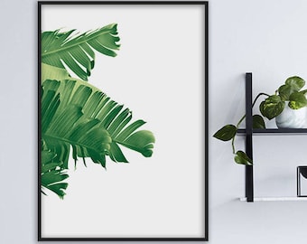 Sale!!! Banana Leaf Print, Palm Leaf Print, Palm Leaf Wall Art, Banana Leaf Decor, Leaf Wall Decor, Leaf Wall Art, Scandinavian Print