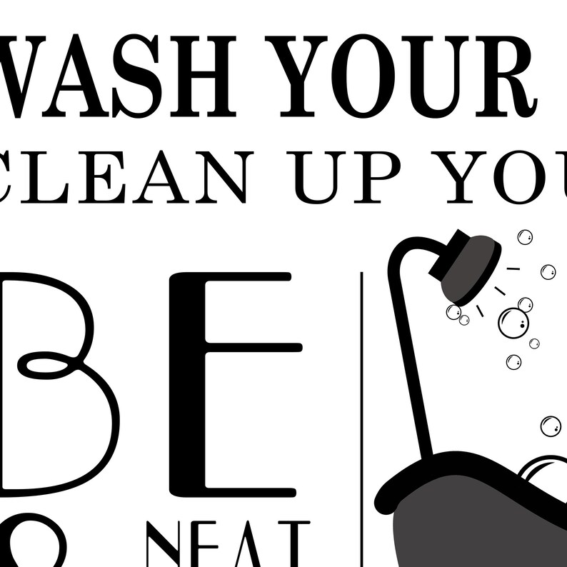 Bathroom Rules Bathroom Print Bathroom Decor Bathroom Sign Etsy