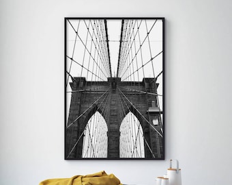 BROOKLYN BRIDGE Print, New York Poster, New York Photography, NYC Print, Wall Art, Home Decor, City Printable