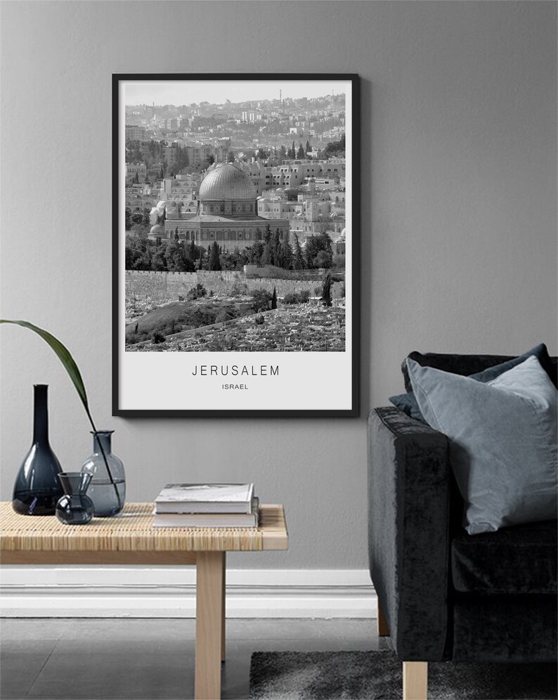 Jerusalem Print Jerusalem Poster Jerusalem Art Jerusalem Etsy